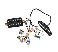 1T1V 3 Way Push Pull Interruttori Cablaggio Cablaggio Precablato Chitarra Con Doppio Hot Rails Humbucker Pickup Set Chitarra Precablata Con Doppio Hot Humbucker Pickup Set
