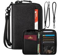 1TG - Custodia minimalista per passaporto con blocco RFID in nylon 500D