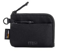 1TG - Portafoglio piccolo, 500D Cordura, piccolo portafoglio con chiusura lampo, per uomo e donna, colore: Nero