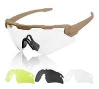 1TG Tactical Occhiali da bicicletta, occhiali tattici, occhiali da sole, da uomo, donna, softair, paintball, caccia, CS, ciclismo, corsa, escursionismo, abbronzatura
