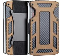 1TG Tactical Porta Carte di Credito, Portafoglio da uomo minimalista con blocco RFID, Portafoglio Sottile in fibra di carbonio per Uomini e Donne, Coyote Marrone