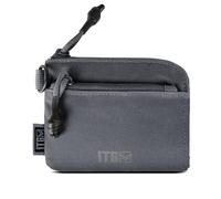 1TG Tactical Portamonete, Portafoglio minimalista in NYLON 500D, Portamonete per il cambio, Porta carte d'identità, Pochette per soldi, Borsa tattica con cerniera YKK-Grigio
