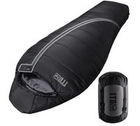 1TG Tactical Sacco a Pelo Mummia Adulti, Sacco a Pelo compatto 4 Stagioni per Trekking, Camping e e Basse Temperature -4°C, Adulti ≤185 cm
