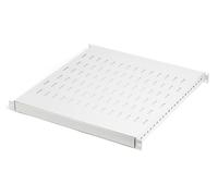 1U adjustable shelf 19", depth 500-900 mm, load capacity 100 kg, mounting at 4 points, screws included, grey (RAL 7035)