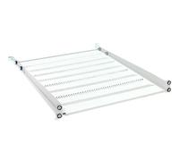 1U fixed shelf 19", depth 550 mm, load capacity 25 kg, mounting at 4 points, screws and bracket included, grey (RAL 7035)