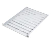 1U fixed shelf 19", depth 650 mm, load capacity 25 kg, mounting at 4 points, screws and bracket included, grey (RAL 7035)