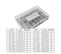 1uF~1000uF 6.3V-50V 400Pcs 24Value SMD Aluminum Electrolytic Capacitors Assortment Kit + Box RUAJOGYNVM