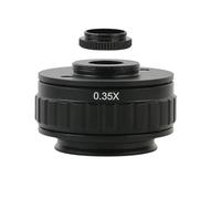 1X 0.35X 0.5X C Mount adattatore per obiettivo installazione fotocamera regolabile adattatore C Mount adattatore a nuovo tipo trinoculare stereo microscopio (0.35X)