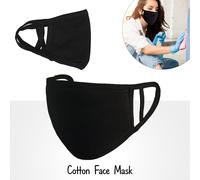 1x-10x Premium Nero Adulto Cotone Maschera Riutilizzabile Lavabili Traspirante