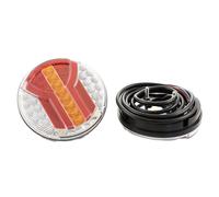 1x 12-24V LED Rotondo Hamburger Luce Posteriore W/Dynamic Freccia Truck Trailer