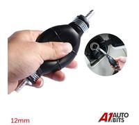 1x 12 MM Carburante Primer Blub Mano Pompa Diesel Benzina Olio Inline Gomma Nera