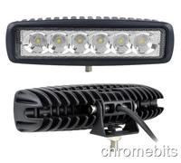 1X 18W 6 LED Fuoristrada Slim Pois Fascio IP67 Barra Trattore Camion Lavoro Faro