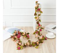 1x 45 Fiori Seta Artificiale Rosa Da Ghirlanda Matrimonio Giardino Decorazione