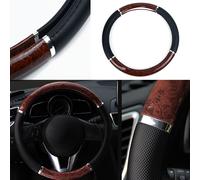 1x Auto Antiscivolo Mogano Deluxe pelle Morbida Volanti Cover Accessori