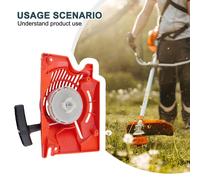 1x Avviamento a rinculo maniglia estraibile per motosega Baumer-AG SX62 DMC6200C