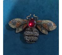 1x Barocco Cristallo Ape Spilla Stile Vintage Insetto Pin per Cappotto Accessori