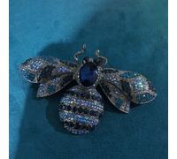 1x Barocco Cristallo Ape Spilla Stile Vintage Insetto Pin per Cappotto Accessori