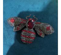 1x Barocco Cristallo Ape Spilla Stile Vintage Insetto Pin per Cappotto Accessori