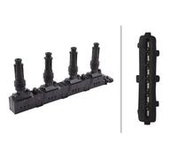 1x Bobina Accensione Incl. Pipetta Candela -poli Hella per Opel Astra H (A04)