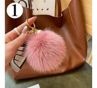 1x Carino Simil Fox Pelliccia Sfera Pendente Felpa Auto Portachiavi Accessori