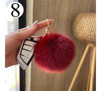 1x Carino Simil Fox Pelliccia Sfera Pendente Felpa Auto Portachiavi Accessori