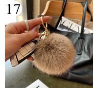 1x Carino Simil Fox Pelliccia Sfera Pendente Felpa Auto Portachiavi Accessori