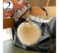1x Carino Simil Fox Pelliccia Sfera Pendente Felpa Auto Portachiavi Accessori