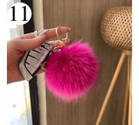 1x Carino Simil Fox Pelliccia Sfera Pendente Felpa Auto Portachiavi Accessori