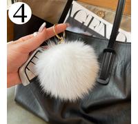 1x Carino Simil Fox Pelliccia Sfera Pendente Felpa Auto Portachiavi Accessori