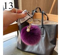1x Carino Simil Fox Pelliccia Sfera Pendente Felpa Auto Portachiavi Accessori