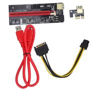 1x Cavo Prolunga Scheda Grafica a 16x Pcie Plus V010 | Connettore Ver009s, Set Singolo Rosso, PVC e Rame, Accessorio per Laptop e Componenti Video