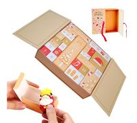 1x Christmas adventt calendar 2025-24 Days Refillable Countdown Boxes, Christmas Calendar Advent Boxes - Empty Folding Party Favors Case For Windowsill, Desktop, Shelf, Table, Stationery
