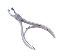 1X Dental Crown Plier Remover Forceps Stainless Steel With Green Rubber Tipped