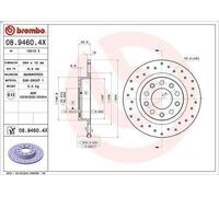 Disco freno BREMBO XTRA LINE BREMBO 08.9460.4X, 1 Pezzo