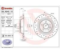 1X Disco freno BREMBO 08.A540.1X FORD KUGA I 2 2008-2012