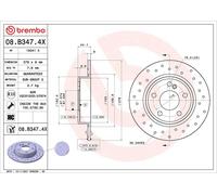 BREMBO 08.B347.4X Disco freno per MERCEDES-BENZ