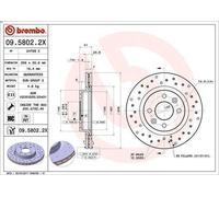 1X Disco freno BREMBO 09.5802.2X per DACIA SANDERO 1 2011-2012