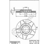 1X Disco freno BREMBO 09.6799.75 VW POLO (6N2) 1 1999-2001