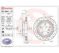 1X Disco freno BREMBO 09.6841.1X BMW 5 (E39) 2 1996-2003