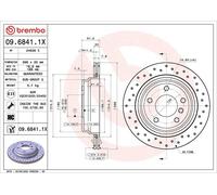 Disco freno BREMBO 09.6841.1X