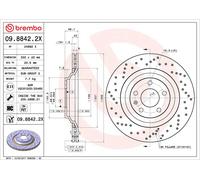 Disco freno BREMBO XTRA LINE BREMBO 09.8842.2X, 1 Pezzo