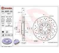 1X Disco freno BREMBO 09.9363.2X per FIAT 500X (334_) 2 2018-202