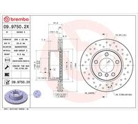 Disco freno BREMBO 09.9750.2X