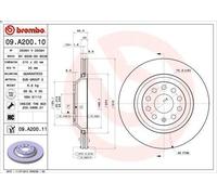 Disco freno BREMBO 09A20011 posteriore, ventilato, altamente carbonizzato, 1 Pezzo