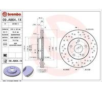 Disco freno BREMBO XTRA LINE BREMBO 09.A864.1X, 1 Pezzo