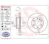 1X Disco freno BREMBO 09.A895.11 per SPRINTER 3-t Furgone (B910) 2 2021-2025