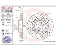 1X Disco freno BREMBO 09.B848.33 per MERCEDES-BENZ GLC (X253) 4 2017-2022