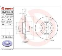 Disco freno BREMBO 09C13611 anteriore, ventilato, 1 Pezzo