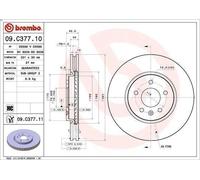 1X Disco freno BREMBO 09.C377.11 per OPEL ASTRA J GTC 2 2012-2015