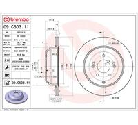 COPPIA DISCHI FRENO POST BREMBO KIA SORENTO III 2.2 CRDI 4x4 145KW 16> 09C50311